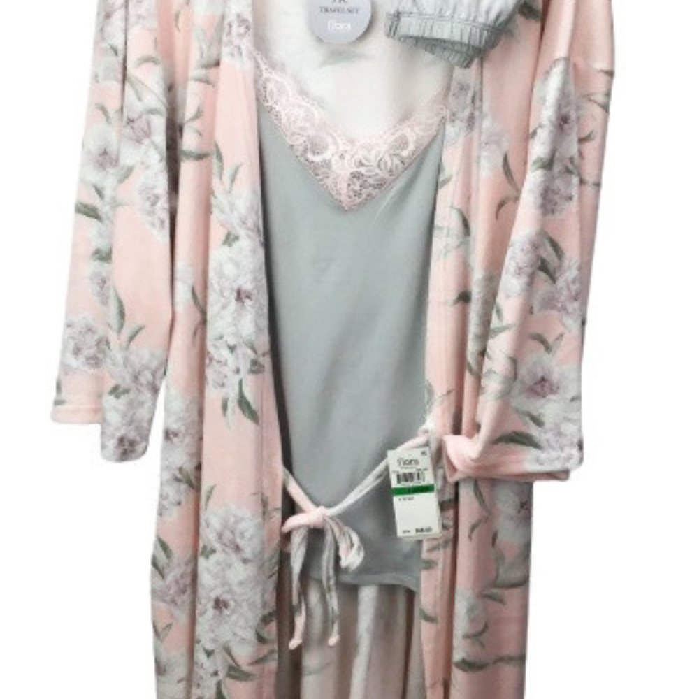 Flora by Flora Women's Pajama Robe 3-piece Set M L